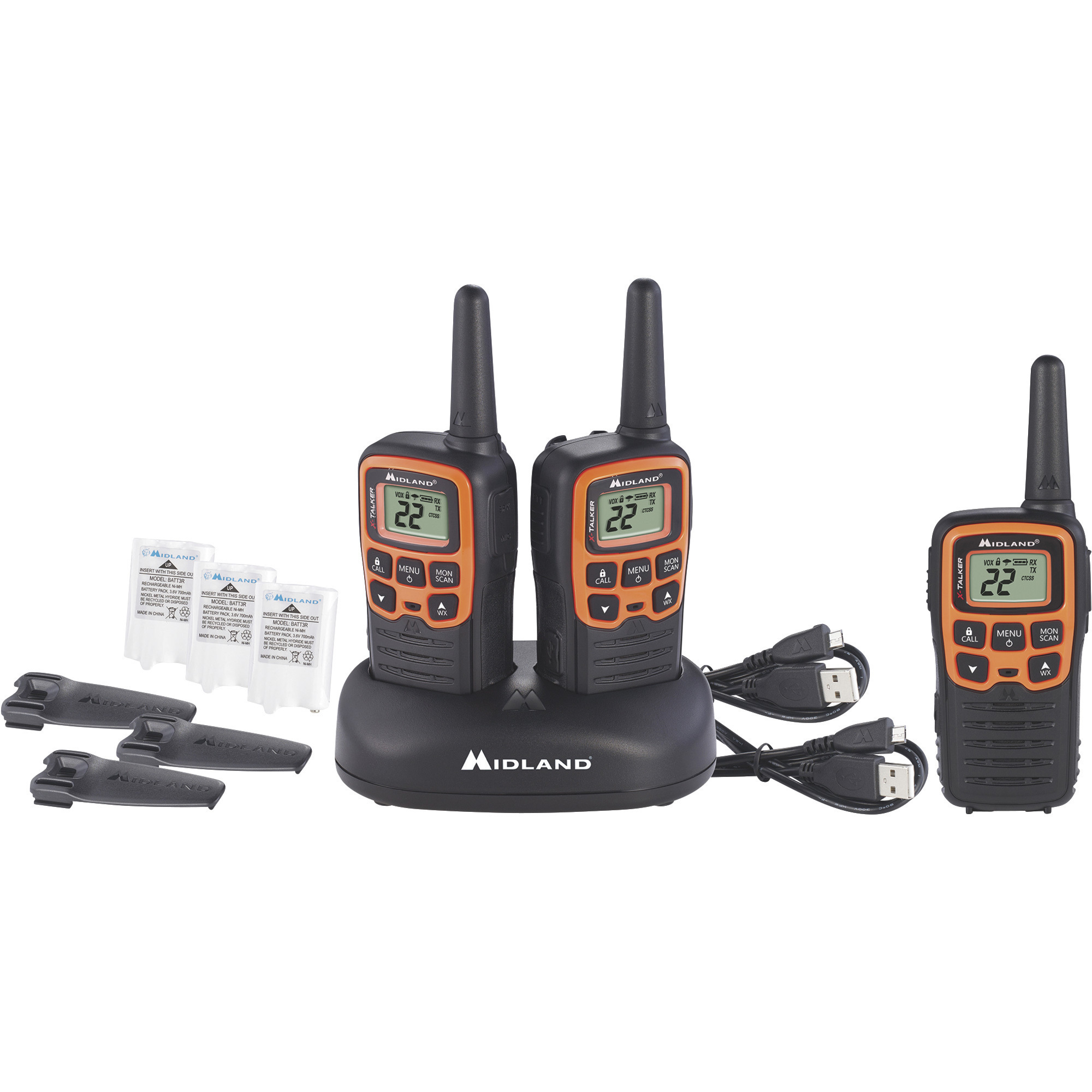 Midland X-Talker 2-Way Radios, 3-Pk., 28-Mile Range